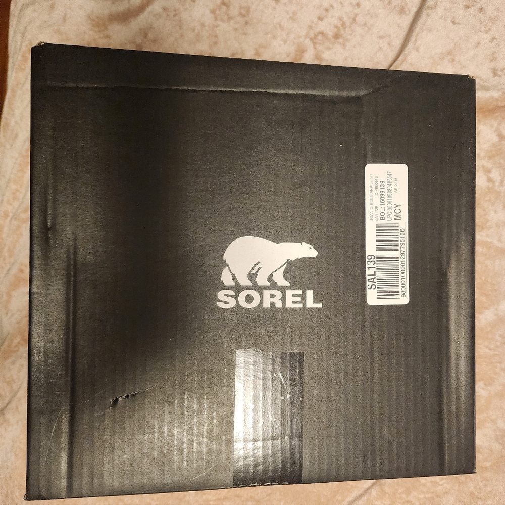 Sorel Womens Joanie Block-Heel Lug- Warm Gold, Gum 2 11M - A041 - Picture 8 of 9